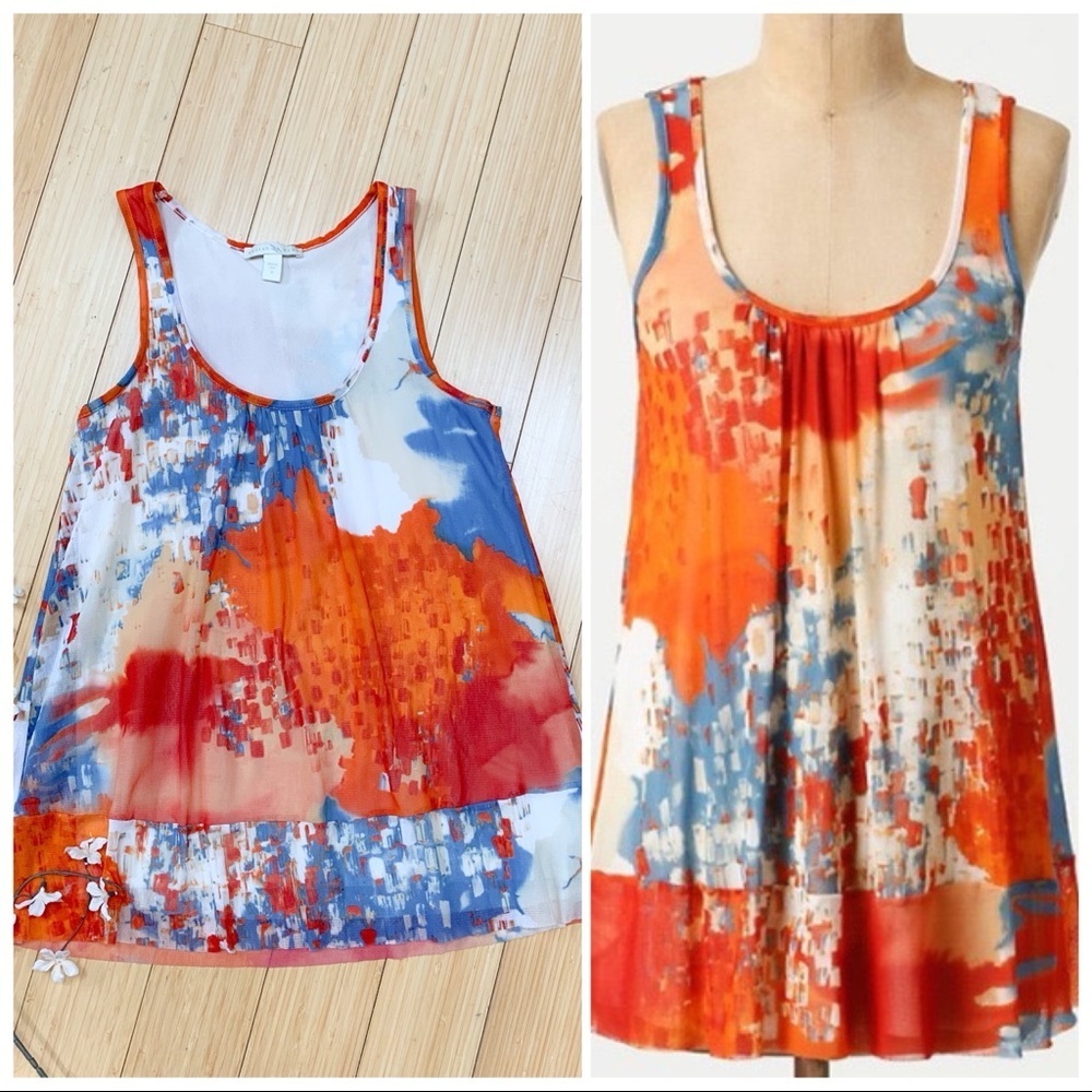 Anthropologie “Visual Language” Soft Tank Top, S.